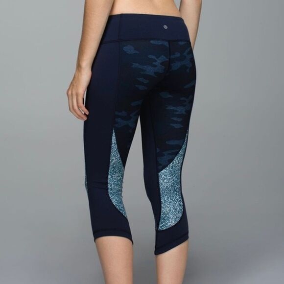 Lululemon Wunder Under Crop Sashiko Camo Tights - Picture 2 of 11